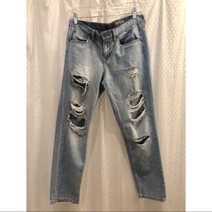 Worn boyfriend jeans